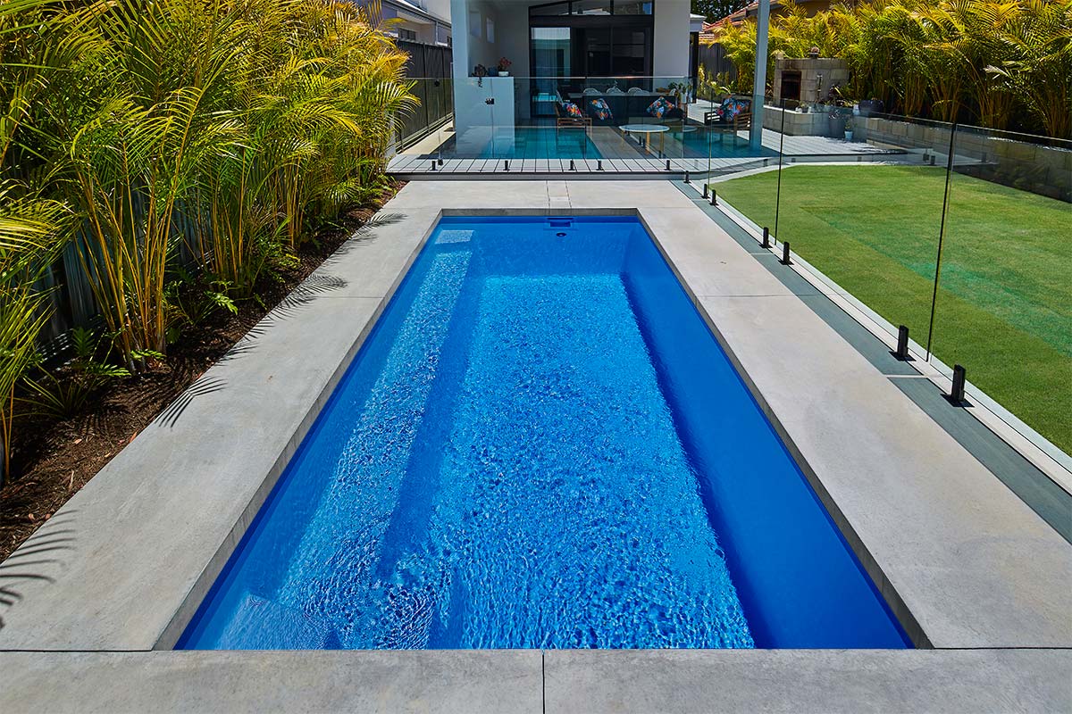 Crystal Blue Sparkle pool install