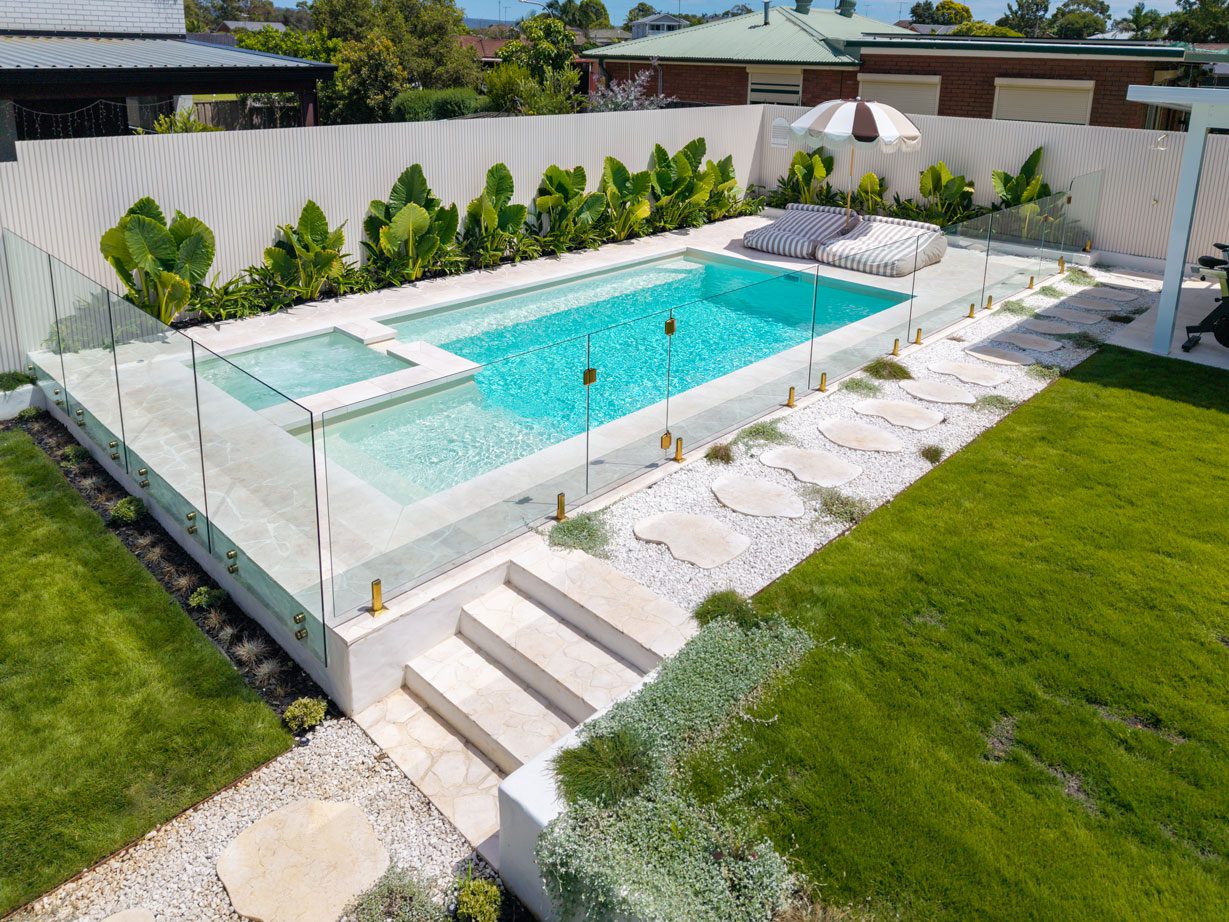 Whitehaven Series fibreglass pool installed in South Penrith